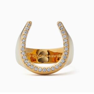 Wild Ones pave horseshoe ring size 6